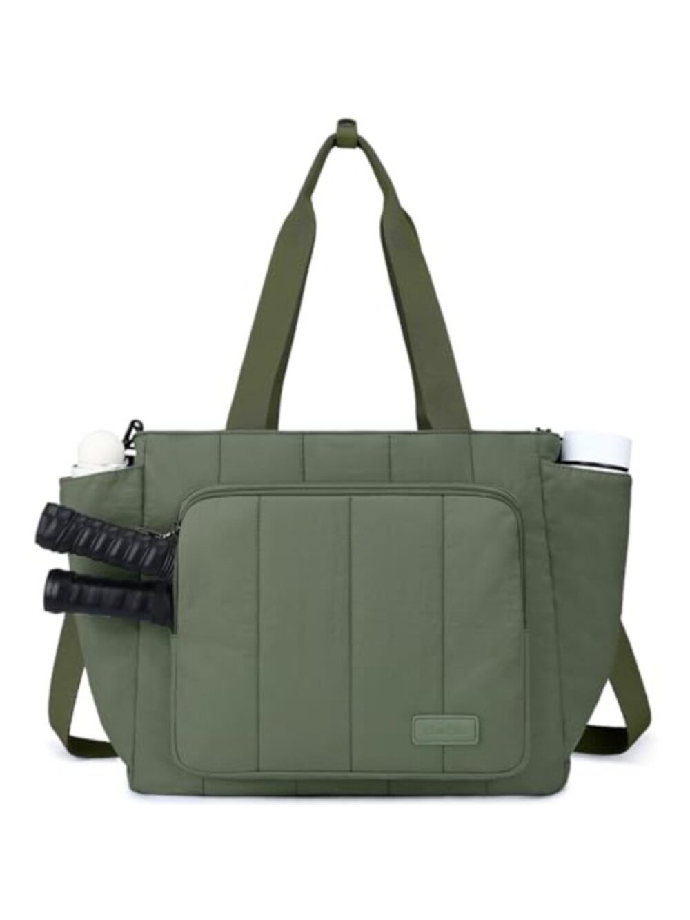 Quilted Water-Resistant Polyester Pickleball Tote Bag Gym Sports Crossbody